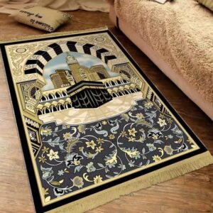 Luxurious Islamic Prayer Rug – Soft, Elegant Design, Travel-Friendly & Gift-Ready Janamaz